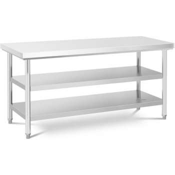 Royal Catering Roestvrijstalen tafel -  cm - 600 kg - 3 niveaus