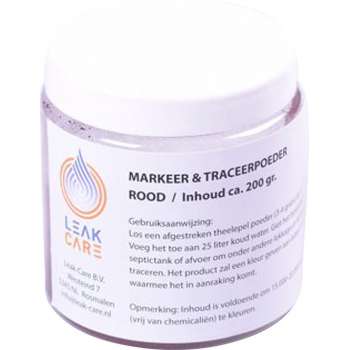 Lekdetectie Kleurstof - Riool Traceer - Rood 200 Gram -Lekkage - Waterschade