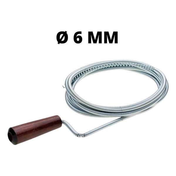 Orange85 Ontstoppingsveer - Rioolveer - Ø 6 mm - 3 meter lang - Afvoerontstopper - Rioolontstopper - Metaal Orange85 Ontstoppingsveer - Rioolveer - Ø 6 mm - 3 meter lang - Afvoerontstopper - Rioolontstopper - Metaal
