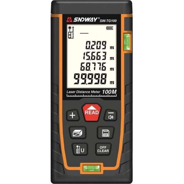 Sndway Professionele Laser Afstandsmeter - 50 meter bereik - Incl. batterijen Sndway Professionele Laser Afstandsmeter - 50 meter bereik - Incl. batterijen