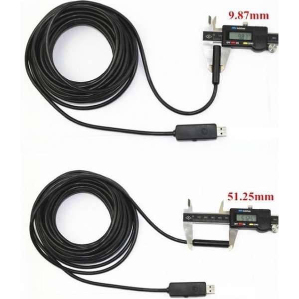5 meter HD USB endoscoop Ø 10 mm met LED 5 meter HD USB endoscoop Ø 10 mm met LED