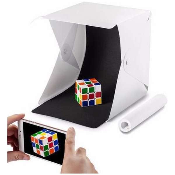 Opvouwbare Fotostudio tent Softbox met ingebouwde LED-verlichting en achtergronden (zwart/wit) / HaverCo