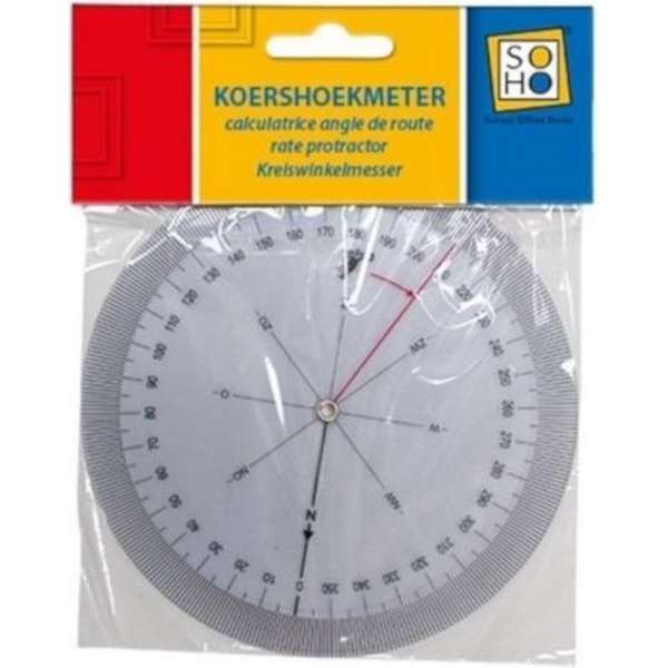 Soho Koershoekmeter 12,6 Cm Transparant Soho Koershoekmeter 12,6 Cm Transparant