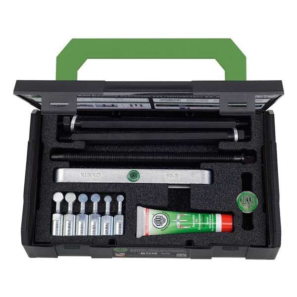 Kogellager-poelietrekker-set voor middel lager Kukko