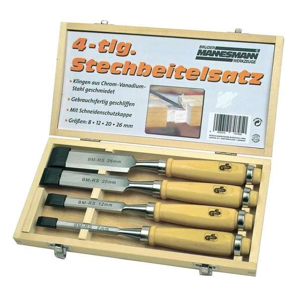 Brüder Mannesmann 66104 4-delige Beitelset - 8-26mm Brüder Mannesmann 66104 4-delige Beitelset - 8-26mm