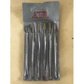 carvingset 6 delig RVS