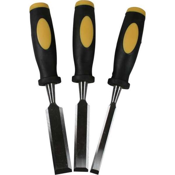 Hofftech Houtbeitelset Pro-Grip (3 Delig) Hofftech Houtbeitelset Pro-Grip (3 Delig)