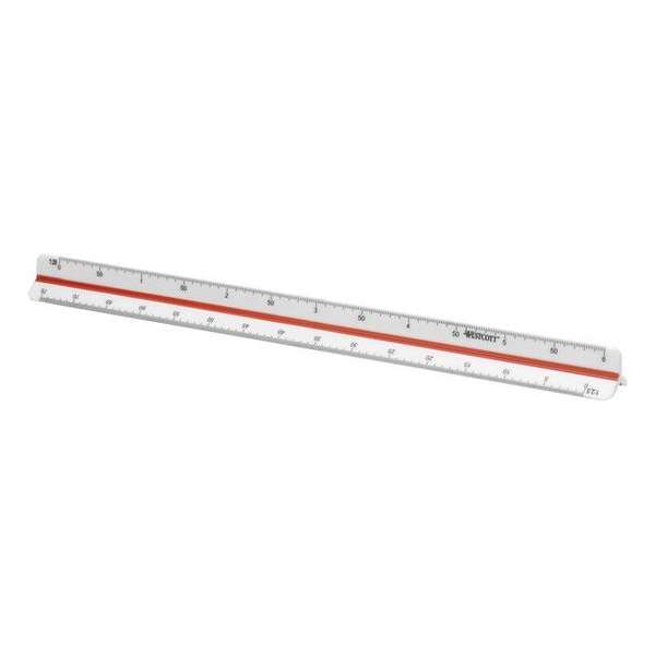 Schaalstok Westcott 30cm - 1:2,5-5-10-20-50-100 Schaalstok Westcott 30cm - 1:2,5-5-10-20-50-100